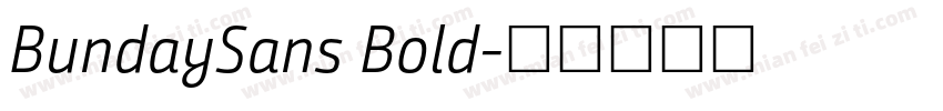 BundaySans Bold字体转换